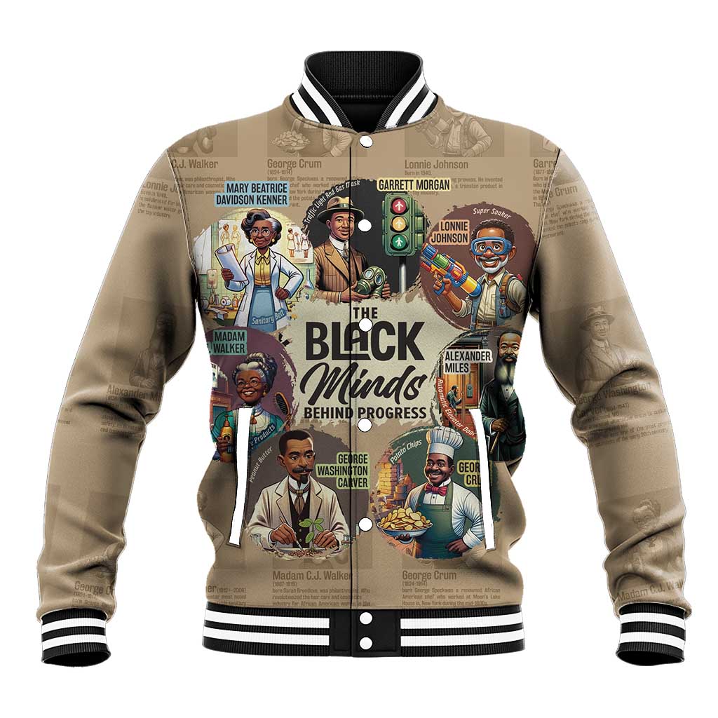 Africa Black Invention Baseball Jacket The Black Minds Behind Progress DT03