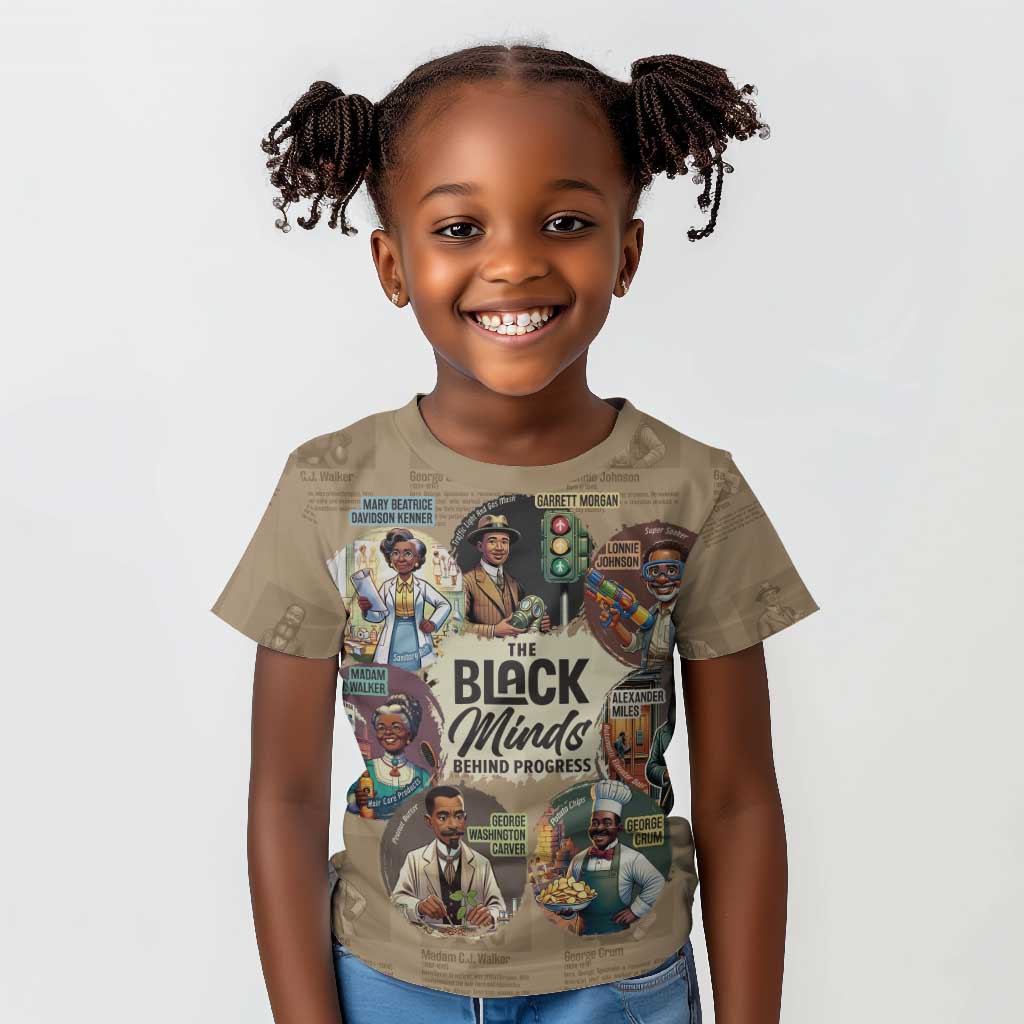 Africa Black Invention Kid T shirt The Black Minds Behind Progress