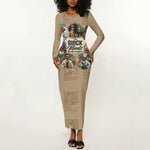Africa Black Invention Long Sleeve Bodycon Dress The Black Minds Behind Progress DT03