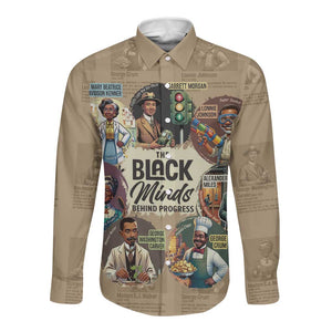 Africa Black Invention Long Sleeve Button Shirt The Black Minds Behind Progress