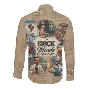 Africa Black Invention Long Sleeve Button Shirt The Black Minds Behind Progress