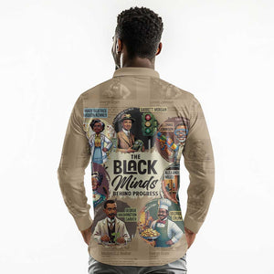 Africa Black Invention Long Sleeve Polo Shirt The Black Minds Behind Progress