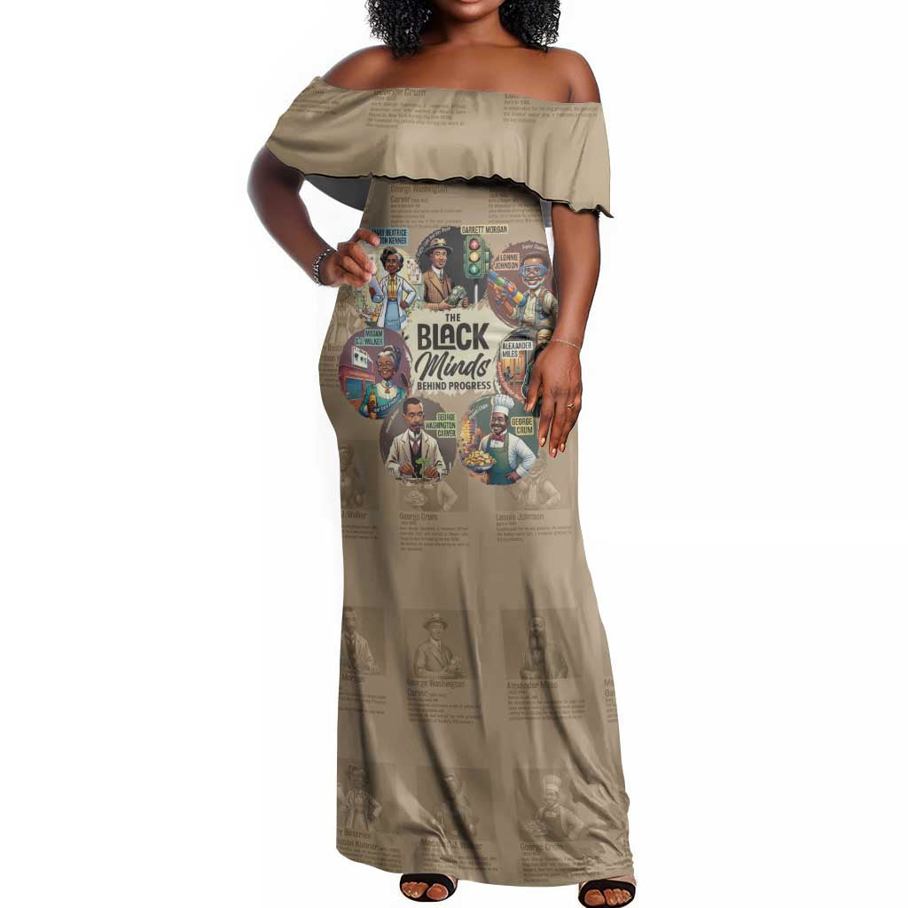 Africa Black Invention Off Shoulder Maxi Dress The Black Minds Behind Progress