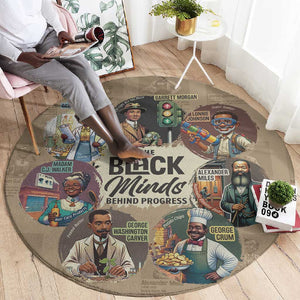 Africa Black Invention Round Carpet The Black Minds Behind Progress