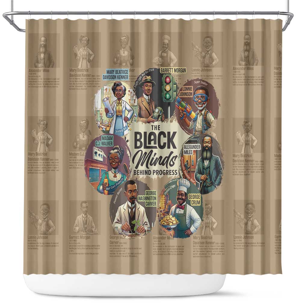 Africa Black Invention Shower Curtain The Black Minds Behind Progress