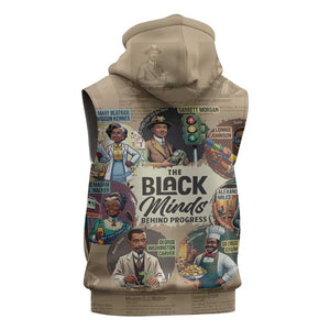Africa Black Invention Sleeveless Zip Hoodie The Black Minds Behind Progress - African Pride