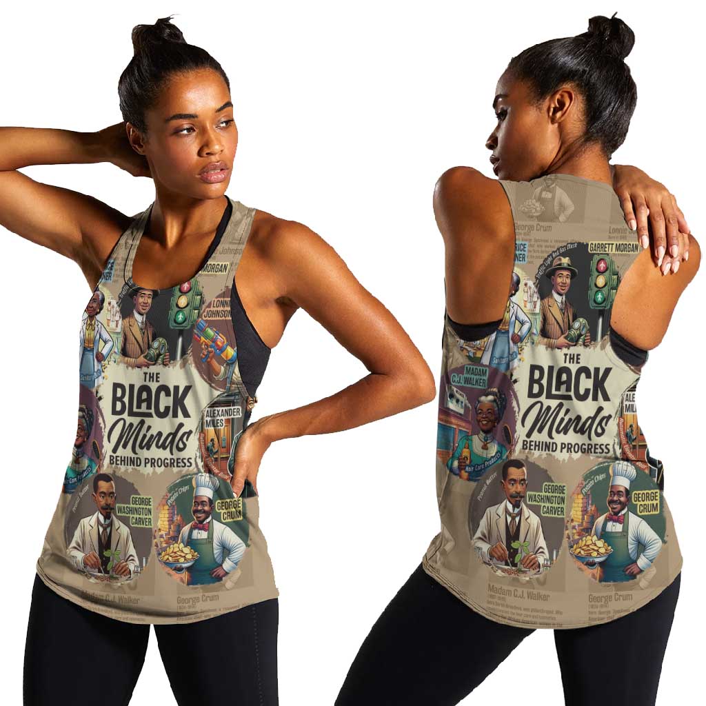 Africa Black Invention Women Racerback Tank The Black Minds Behind Progress