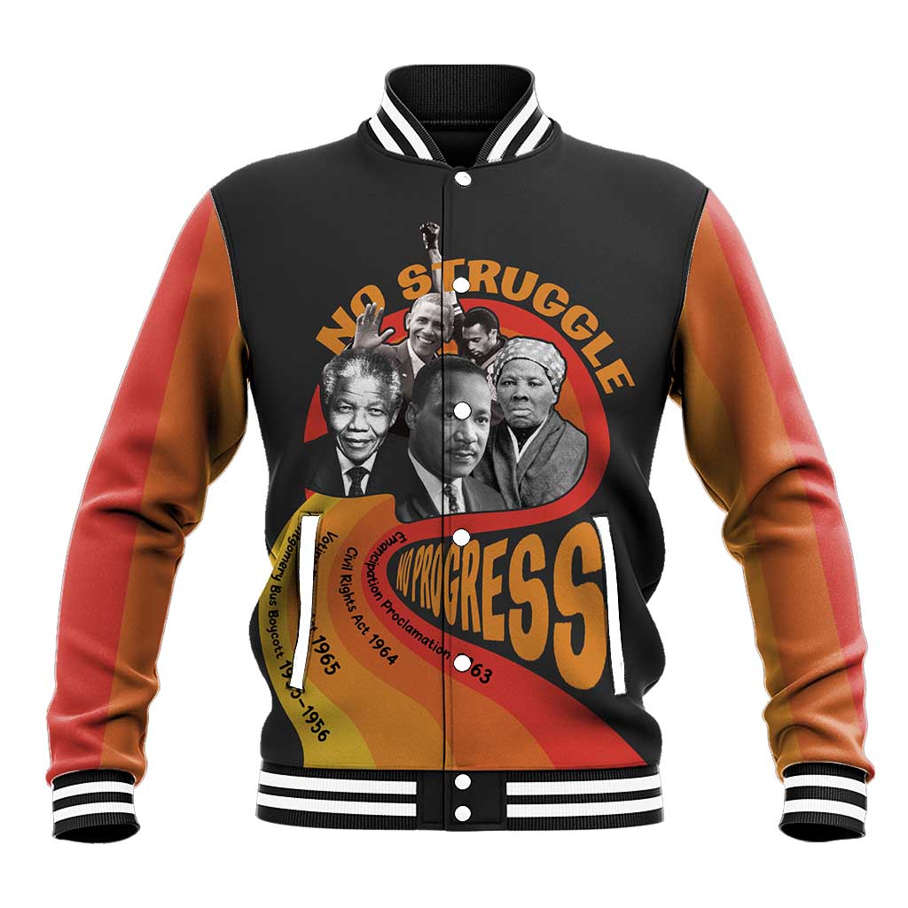 Civil Rights Leaders African American Baseball Jacket No Struggle No Progress