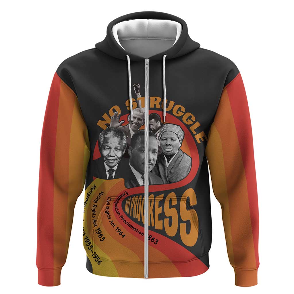 Civil Rights Leaders African American Hoodie No Struggle No Progress