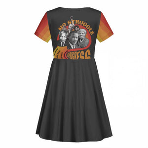 Civil Rights Leaders African American Kid Short Sleeve Dress No Struggle No Progress