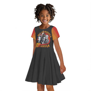 Civil Rights Leaders African American Kid Short Sleeve Dress No Struggle No Progress