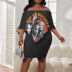 Civil Rights Leaders African American Off Shoulder Short Dress No Struggle No Progress