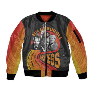 Civil Rights Leaders African American Sleeve Zip Bomber Jacket No Struggle No Progress