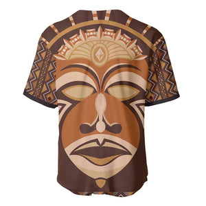 African Mask Printed Mudcloth Baseball Jersey Afro Bogolan