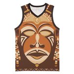 African Mask Printed Mudcloth Basketball Jersey Afro Bogolan DT03