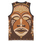 African Mask Printed Mudcloth Basketball Jersey Afro Bogolan DT03