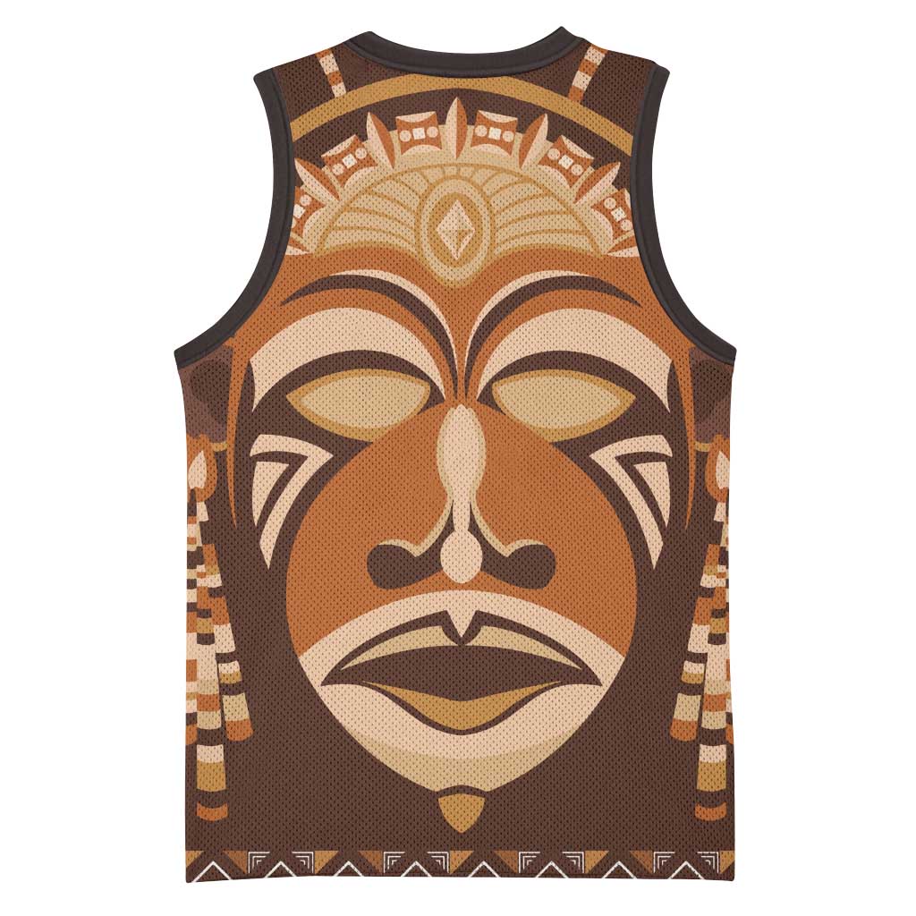 African Mask Printed Mudcloth Basketball Jersey Afro Bogolan DT03
