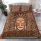 African Mask Printed Mudcloth Bedding Set Afro Bogolan