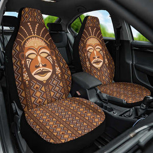 African Mask Printed Mudcloth Car Seat Cover Afro Bogolan