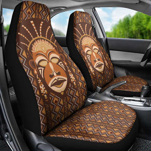 African Mask Printed Mudcloth Car Seat Cover Afro Bogolan