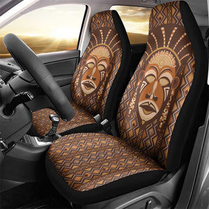 African Mask Printed Mudcloth Car Seat Cover Afro Bogolan