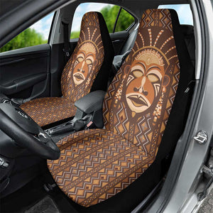 African Mask Printed Mudcloth Car Seat Cover Afro Bogolan