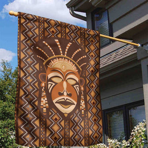 African Mask Printed Mudcloth Garden Flag Afro Bogolan