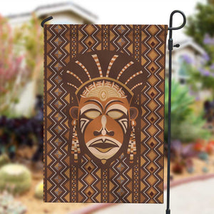 African Mask Printed Mudcloth Garden Flag Afro Bogolan