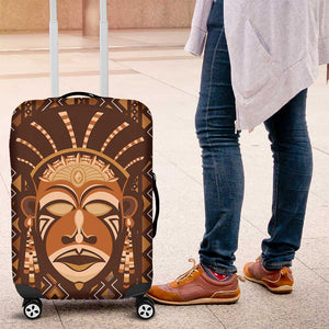 African Mask Printed Mudcloth Luggage Cover Afro Bogolan