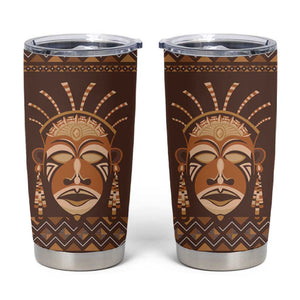 African Mask Printed Mudcloth Tumbler Cup Afro Bogolan