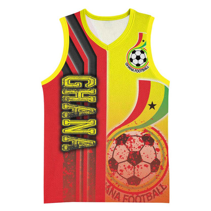 Ghana Soccer Basketball Jersey Black Stars Football - Road To Champion DT03