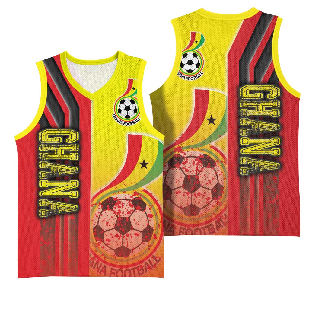 Ghana Soccer Basketball Jersey Black Stars Football - Road To Champion DT03