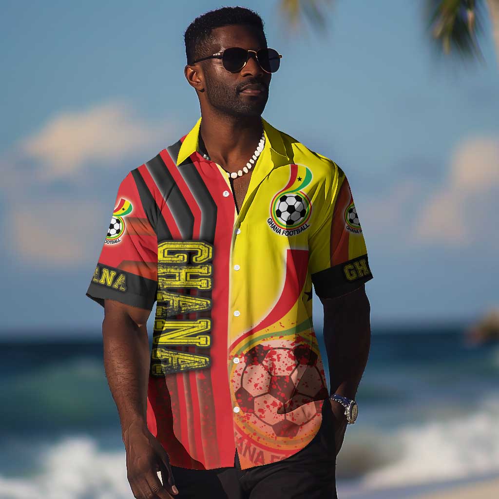 Ghana Soccer Hawaiian Shirt Black Stars Football - Road To Champion