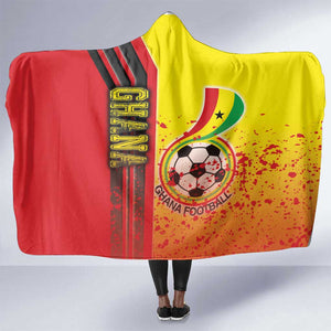 Ghana Soccer Hooded Blanket Black Stars Football - Road To Champion