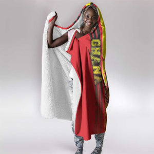 Ghana Soccer Hooded Blanket Black Stars Football - Road To Champion