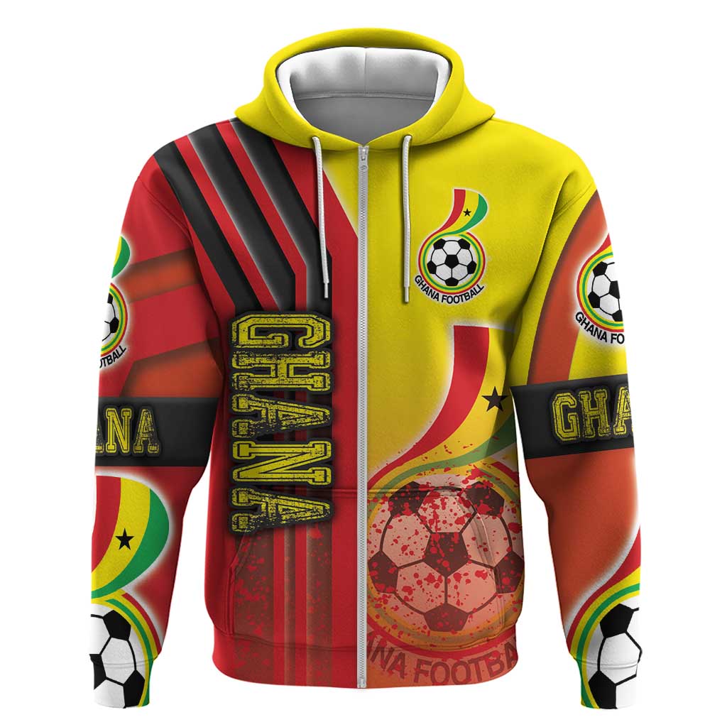 Ghana Soccer Hoodie Black Stars Football - Road To Champion