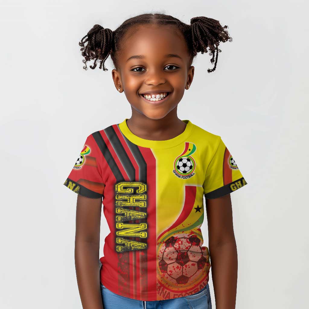 Ghana Soccer Kid T shirt Black Stars Football - Road To Champion