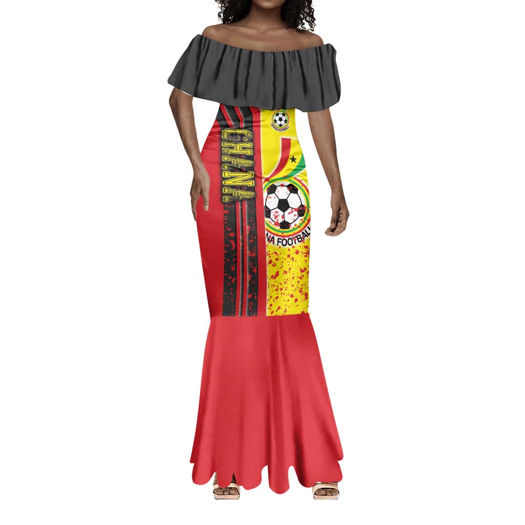 Ghana Soccer Mermaid Dress Black Stars Football - Road To Champion