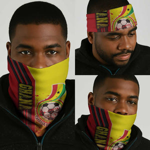 Ghana Soccer Neck Gaiter Black Stars Football - Road To Champion DT03