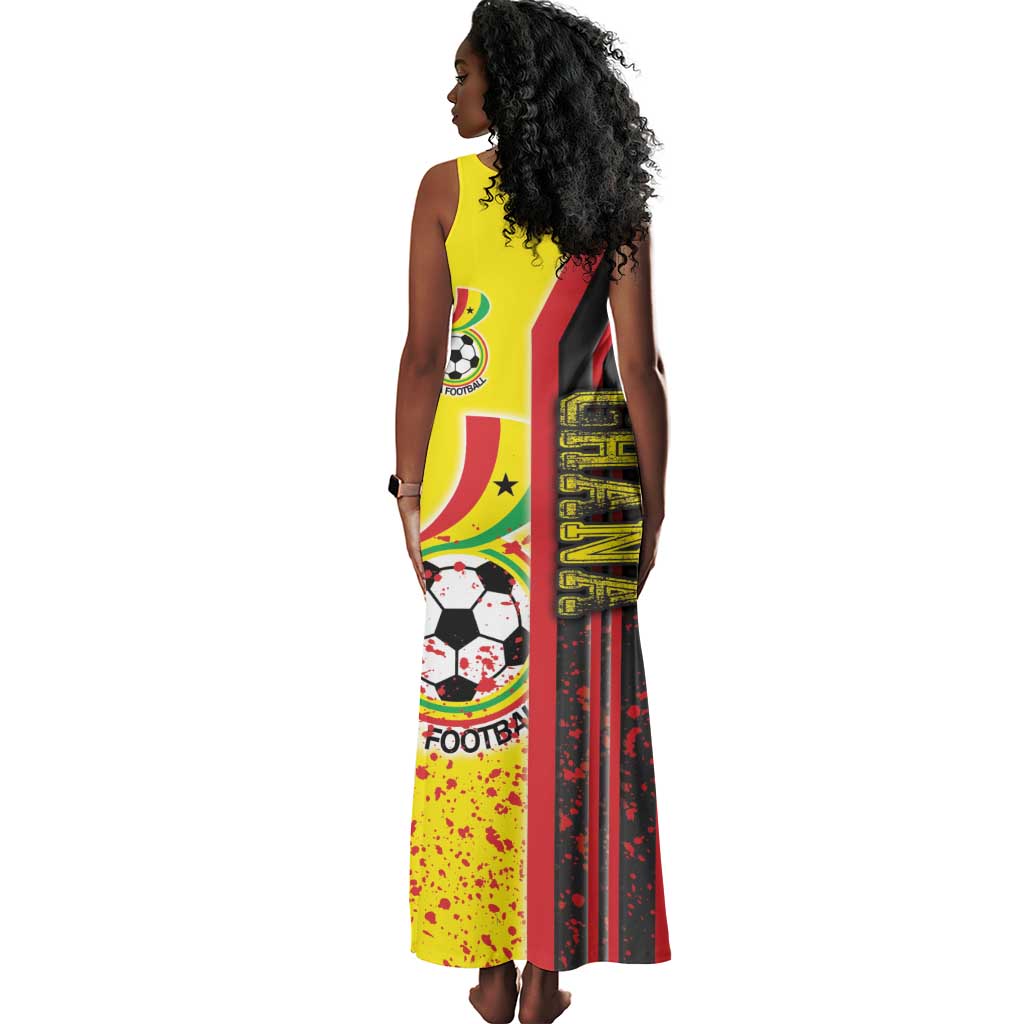 Ghana Soccer Tank Maxi Dress Black Stars Football - Road To Champion