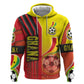 Ghana Soccer Zip Hoodie Black Stars Football - Road To Champion