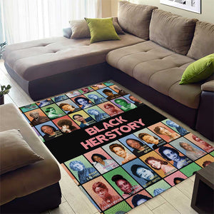 Afro Black Herstory Area Rug African Women History