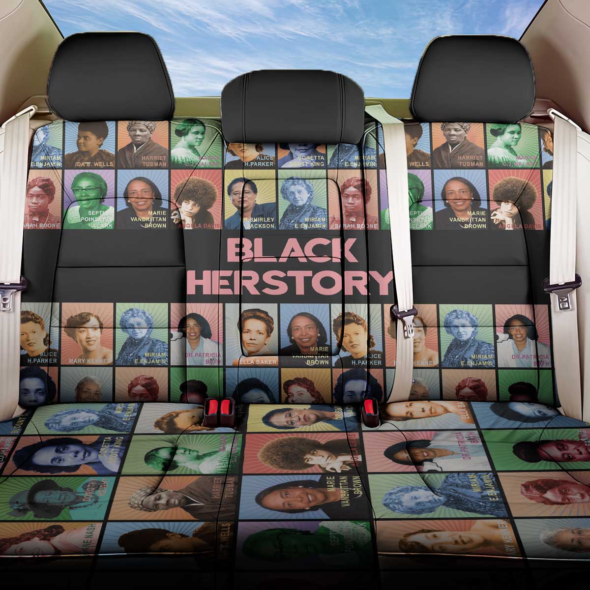 Afro Black Herstory Back Car Seat Cover African Women History