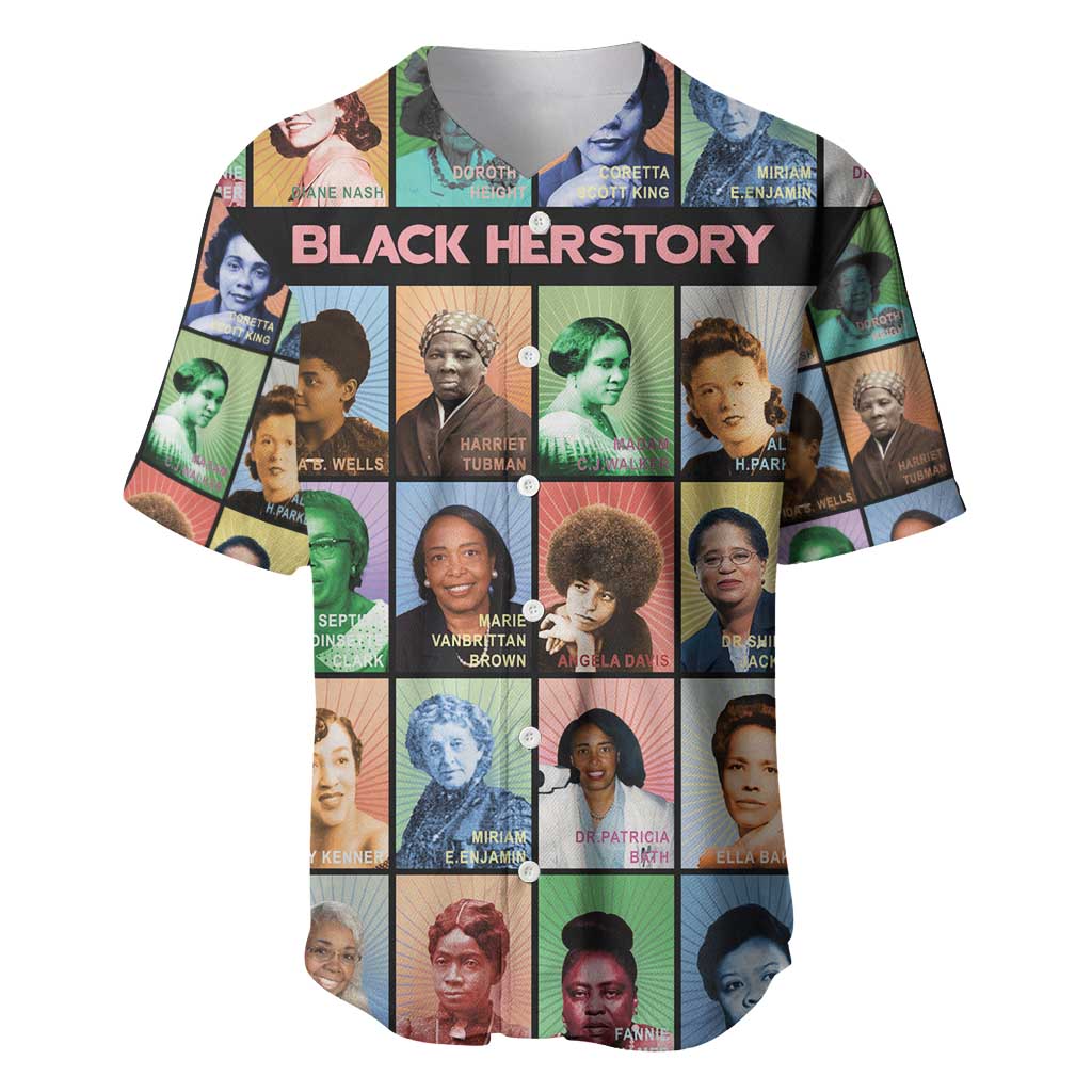 Afro Black Herstory Baseball Jersey African Women History