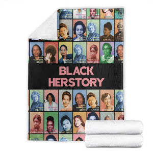 Afro Black Herstory Blanket African Women History