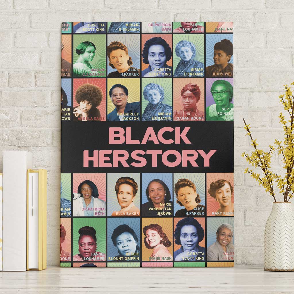 Afro Black Herstory Canvas Wall Art African Women History