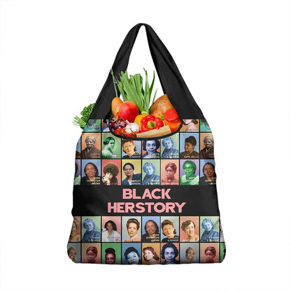Afro Black Herstory Grocery Bag African Women History