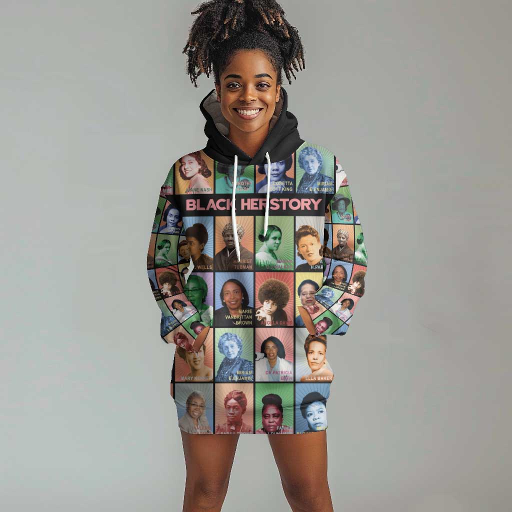 Afro Black Herstory Hoodie Dress African Women History