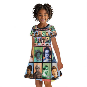 Afro Black Herstory Kid Short Sleeve Dress African Women History