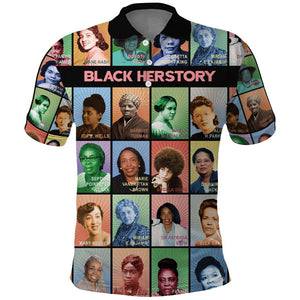 Afro Black Herstory Polo Shirt African Women History